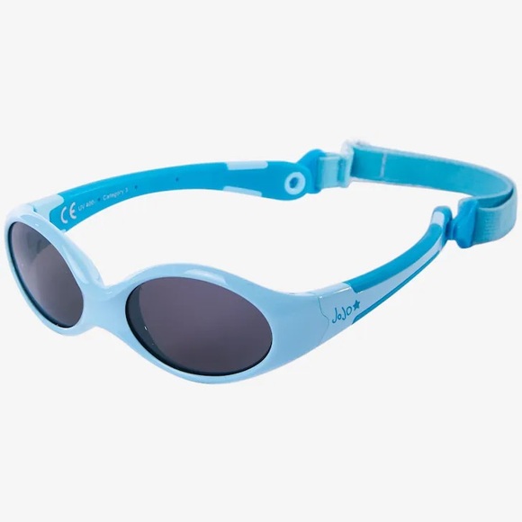 JoJo Maman Bébé Blue (Duck Egg) Kids' Flexible Sunglasses with Straps. NIB. - Picture 3 of 3
